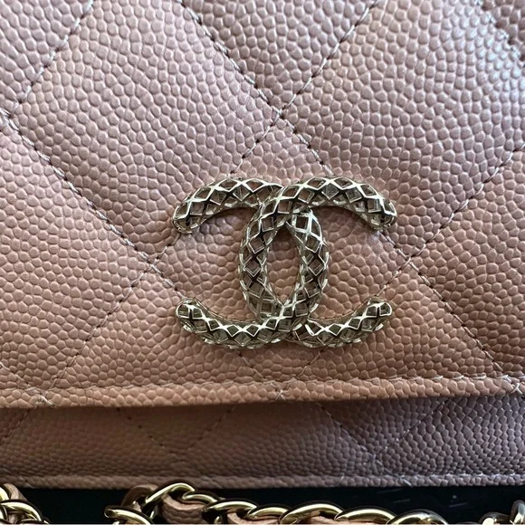 Brand New CHANEL 23P Beige Caviar GHW CC Wallet On Chain WOC with Receipt - Picture 8 of 14